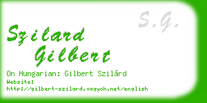 szilard gilbert business card