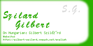 szilard gilbert business card